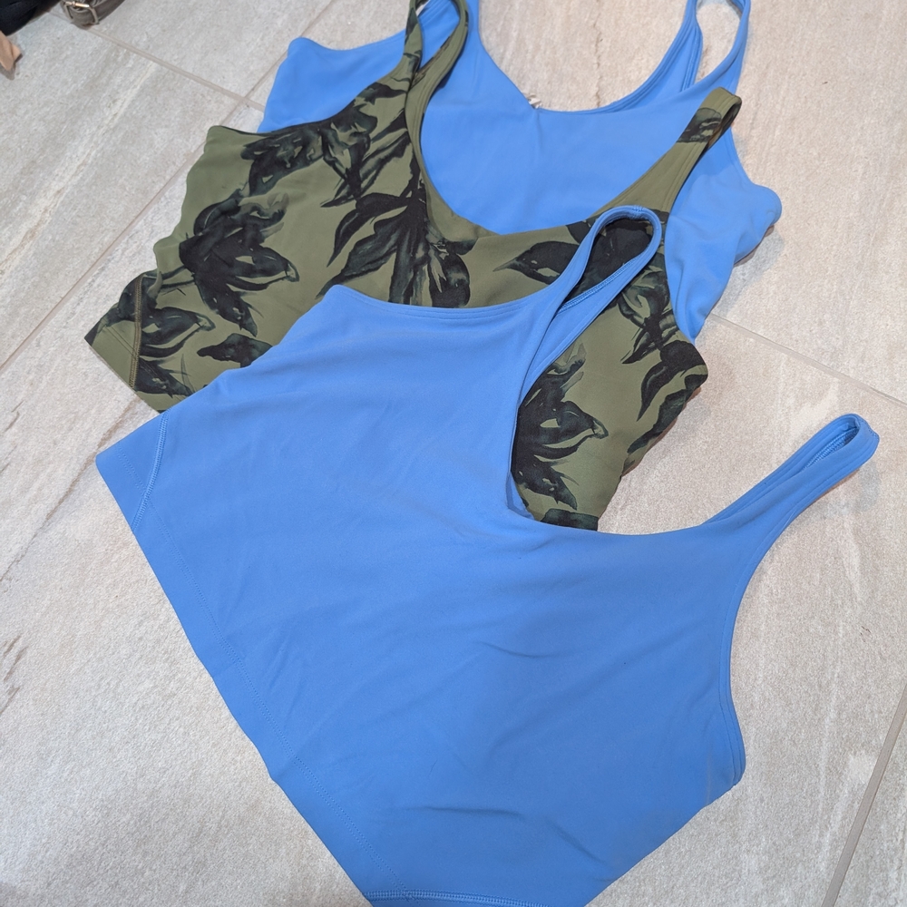 Lot Of 3 Lululemon Align 3 Blue and Green Tops